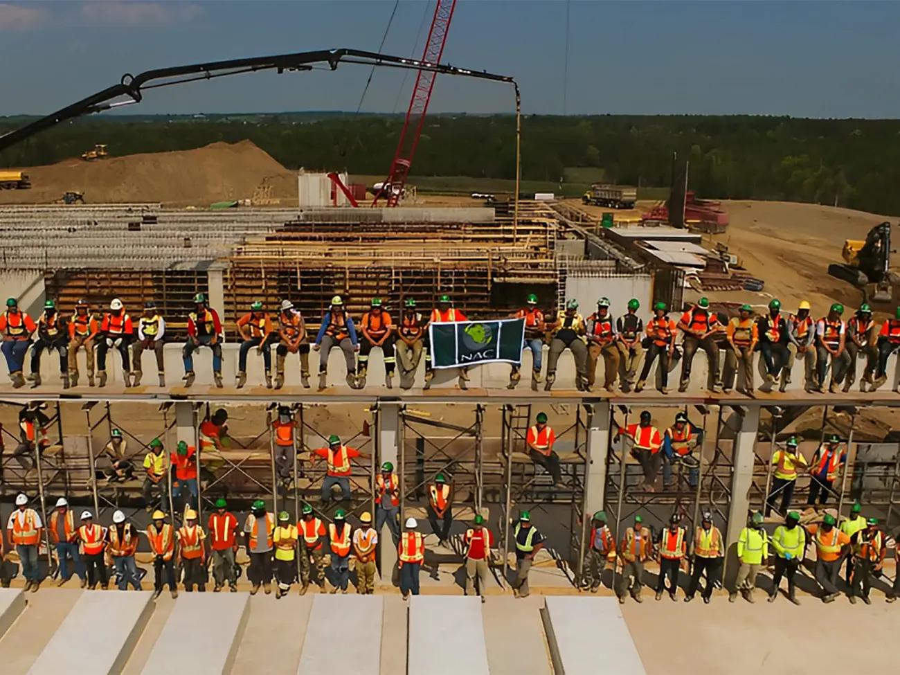 NAC Team Large Group of NAC Employees on Job Site